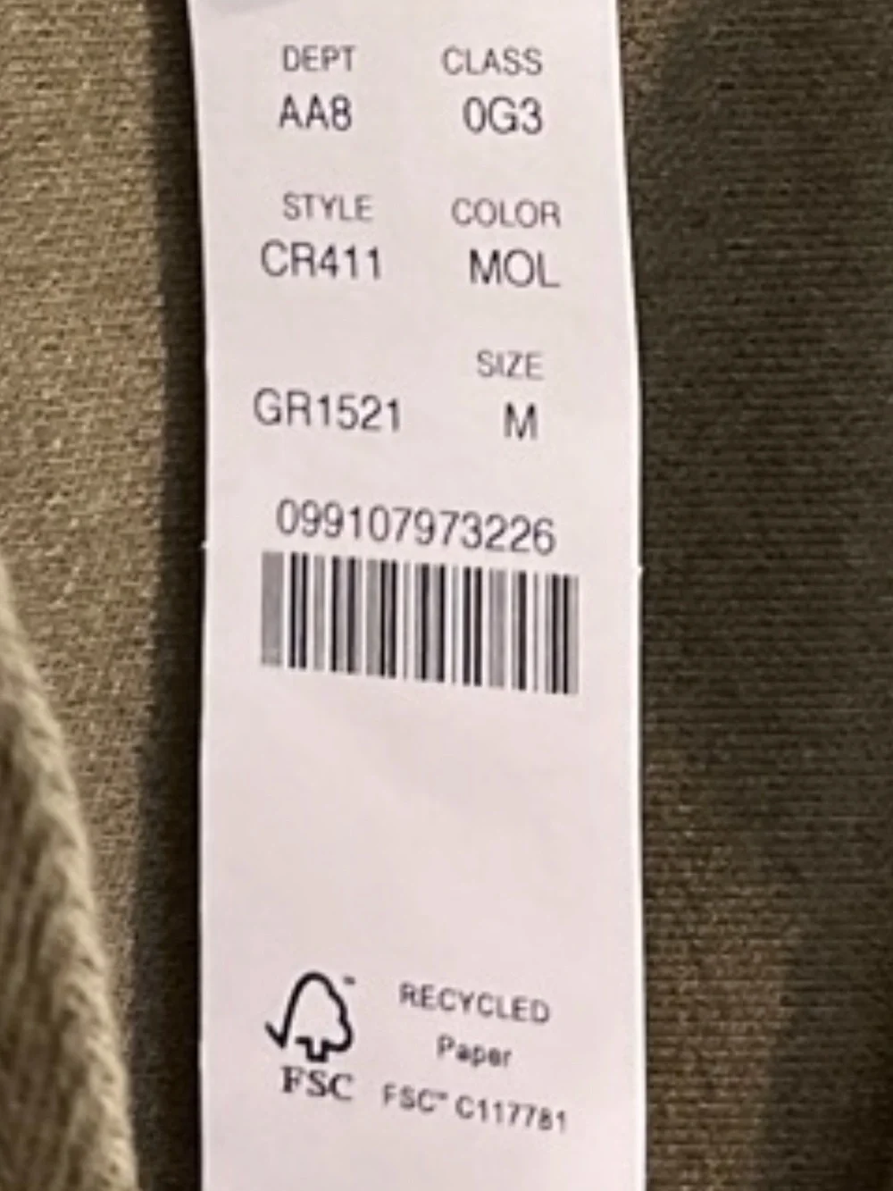 J. Crew 100% cotton